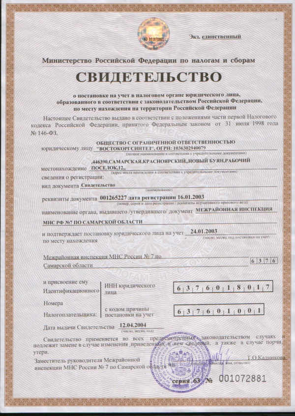 The TIN-check point certificate